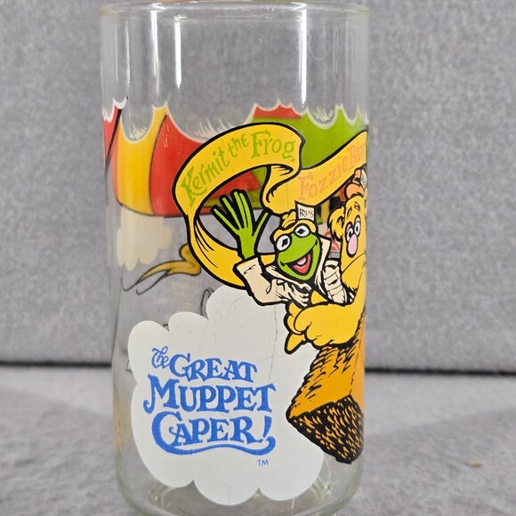 Vintage "The Great Muppet Caper" McDonalds Collector Glass, 1981, Henson Inc - Picture 1 of 9